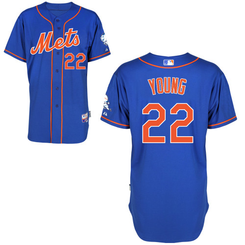 Eric Young #22 Youth Baseball Jersey-New York Mets Authentic Alternate Blue Home Cool Base MLB Jersey